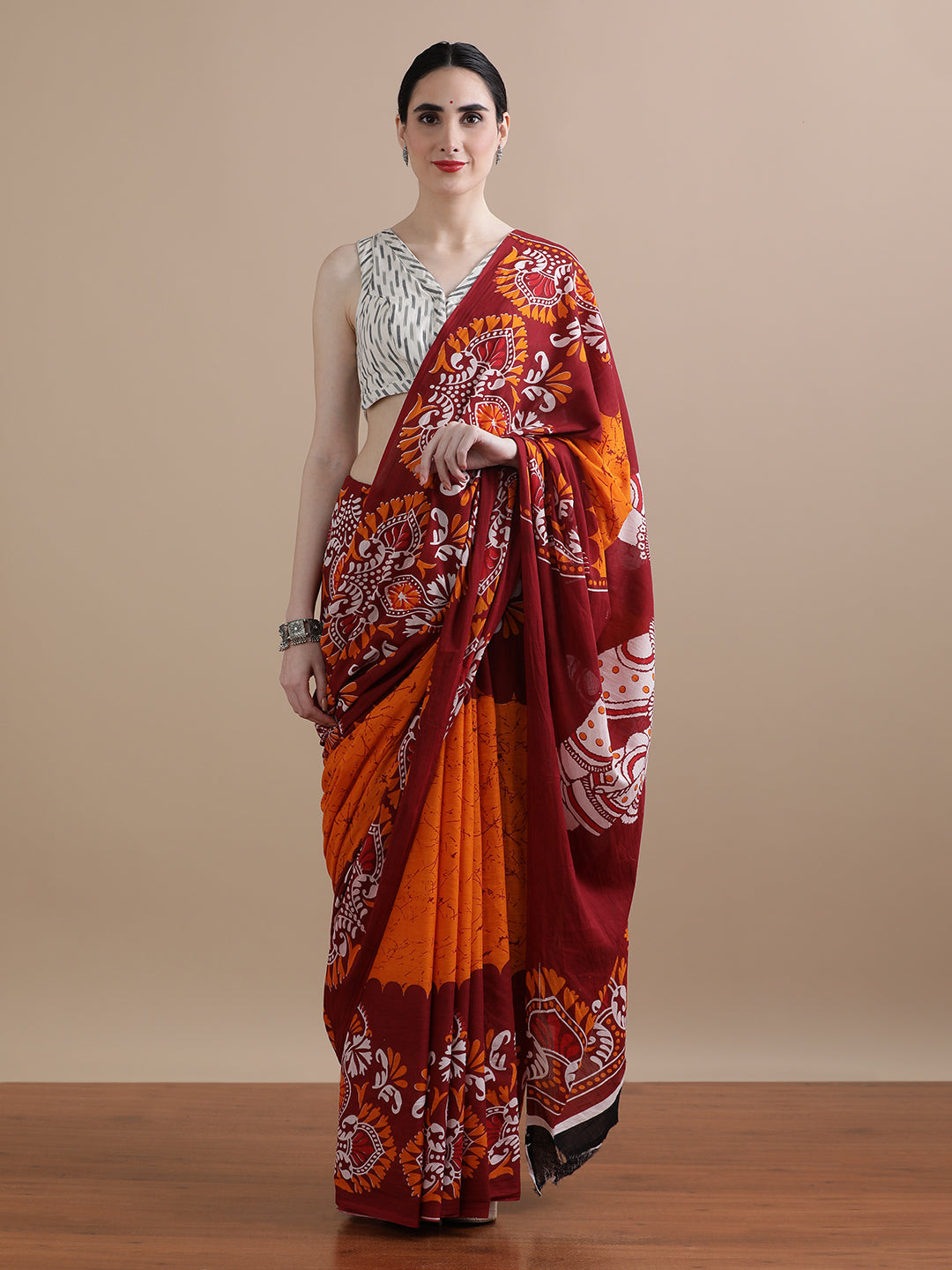 Mulmul Cotton Printed Saree