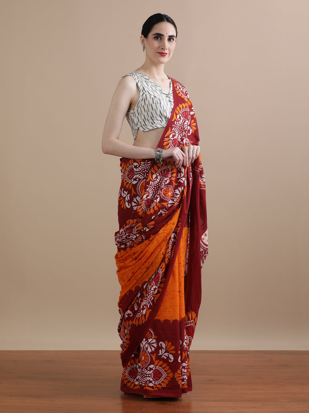 Mulmul Cotton Printed Saree