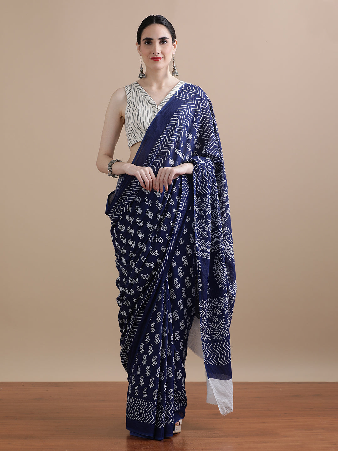 Mulmul Cotton Printed Saree