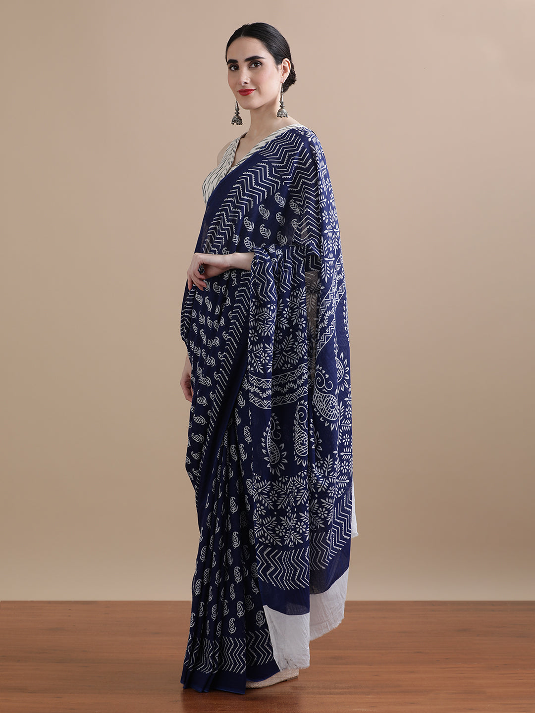 Mulmul Cotton Printed Saree