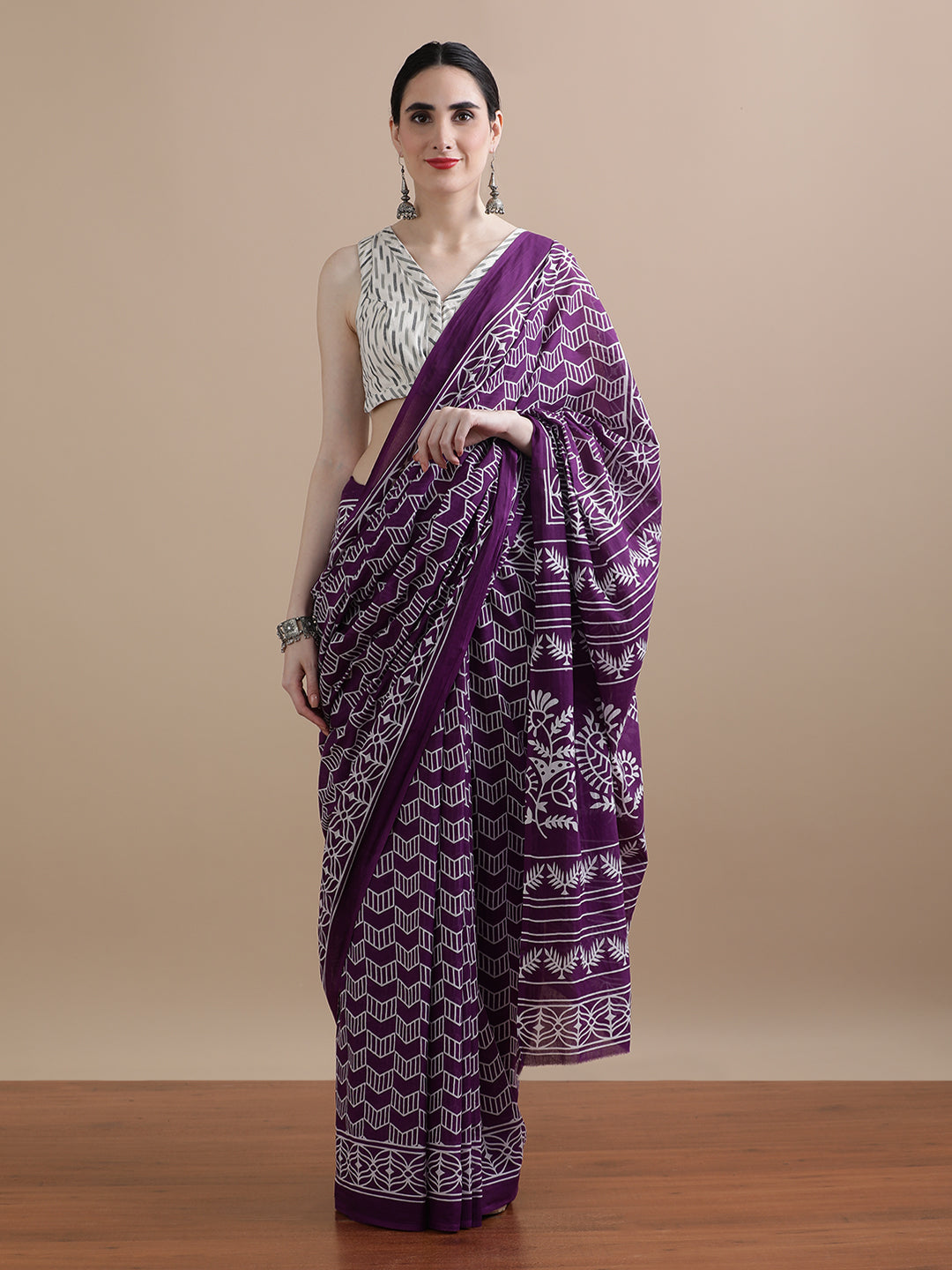 Mulmul Cotton Printed Saree