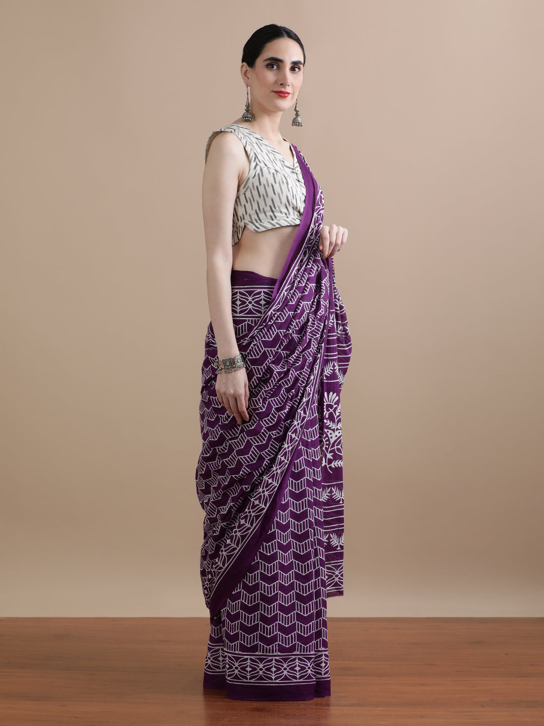 Mulmul Cotton Printed Saree