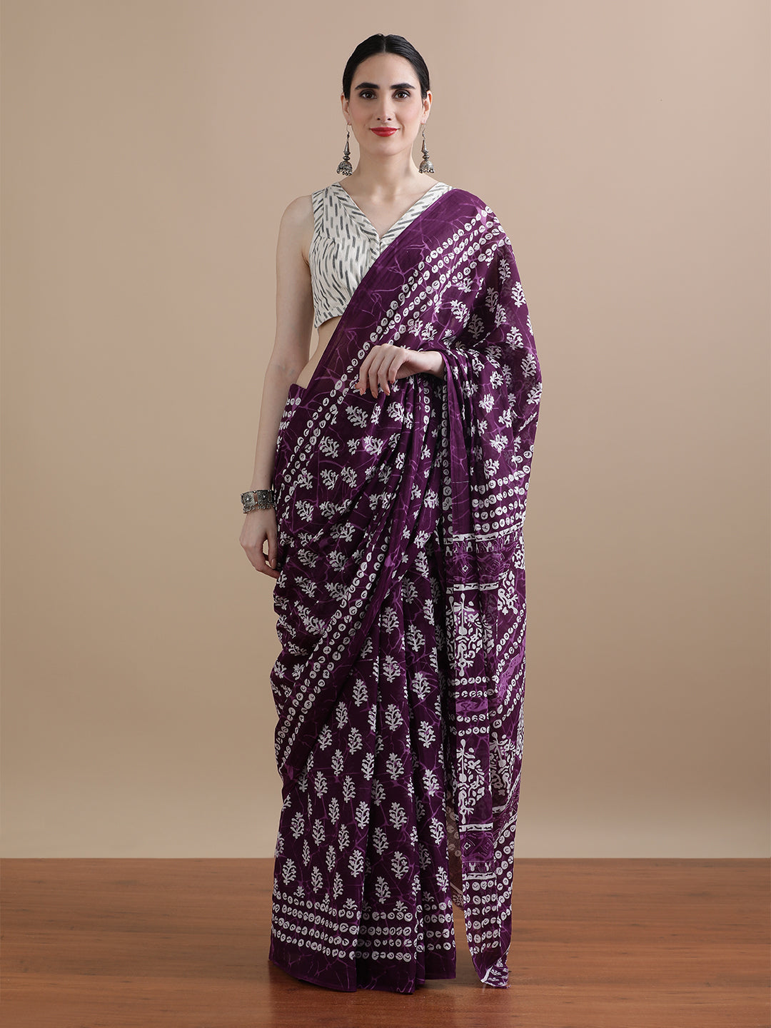 Mulmul Cotton Printed Saree