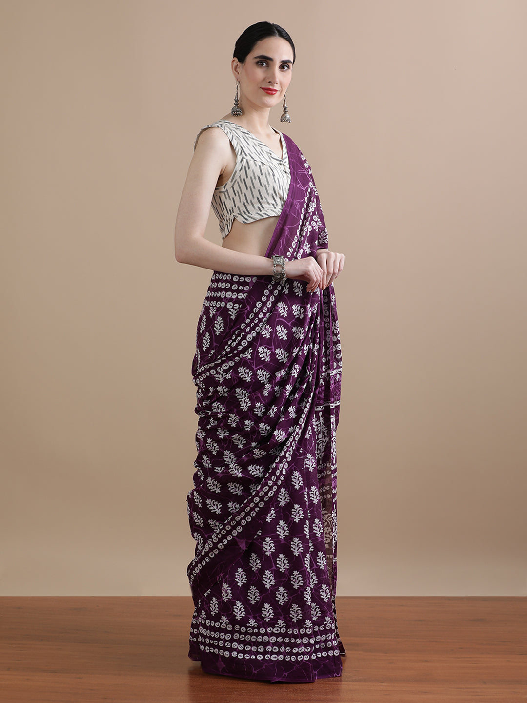 Mulmul Cotton Printed Saree