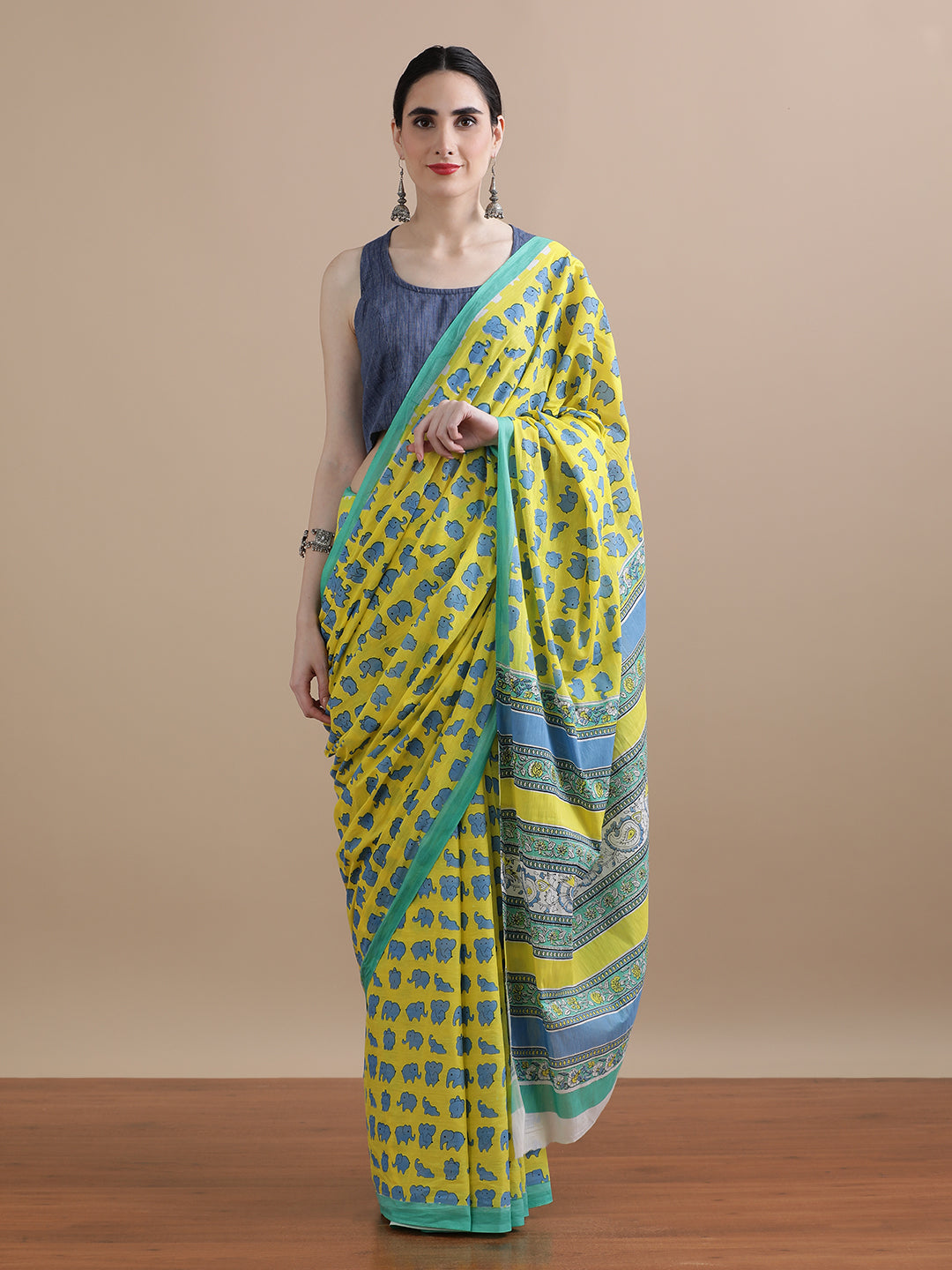 Mulmul Cotton Printed Saree