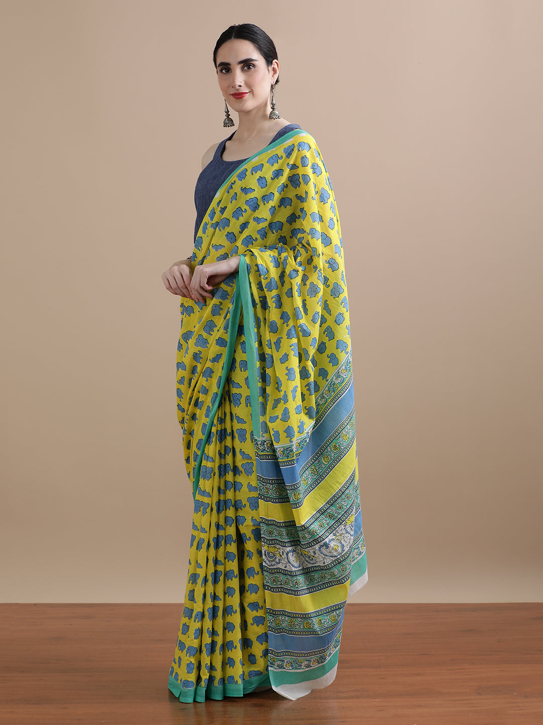 Mulmul Cotton Printed Saree