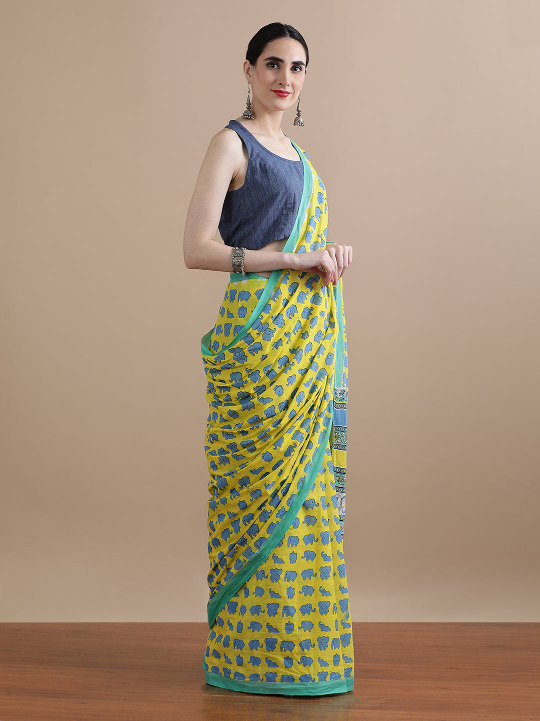 Mulmul Cotton Printed Saree