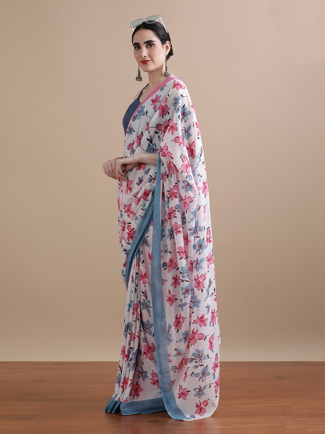 Mulmul Cotton Printed Saree