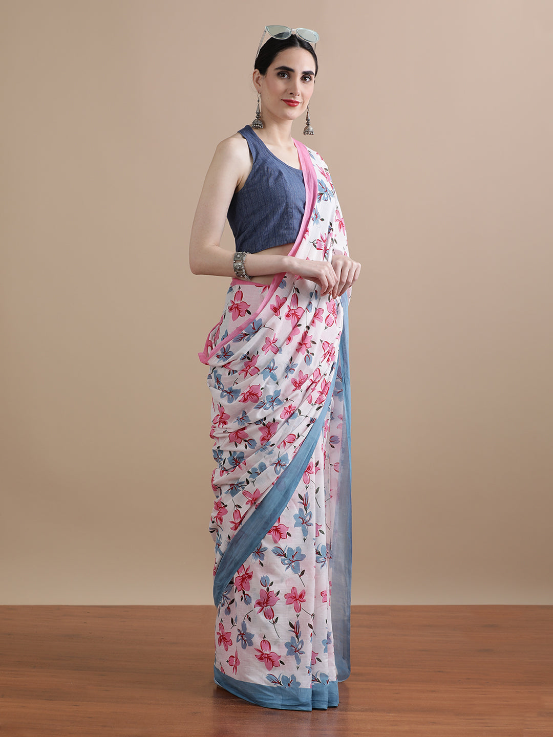 Mulmul Cotton Printed Saree