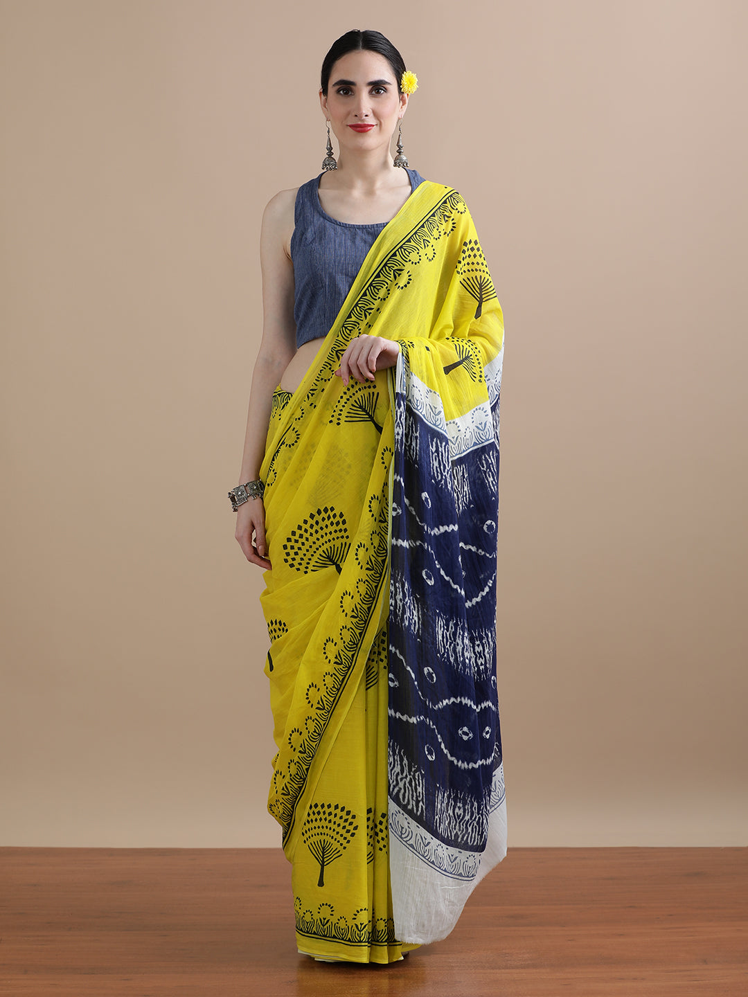 Mulmul Cotton Printed Saree