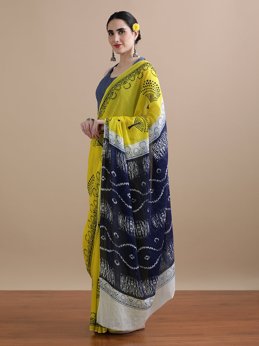 Mulmul Cotton Printed Saree