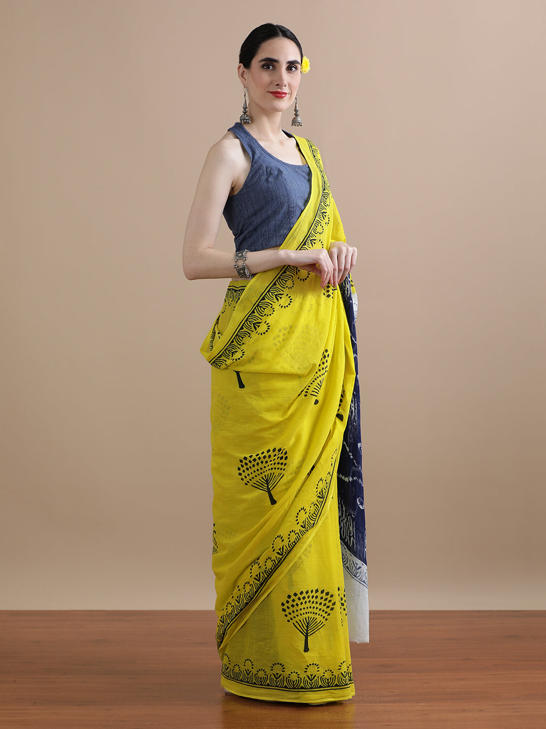 Mulmul Cotton Printed Saree