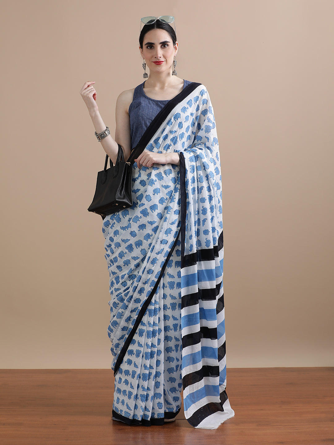 Mulmul Cotton Printed Saree