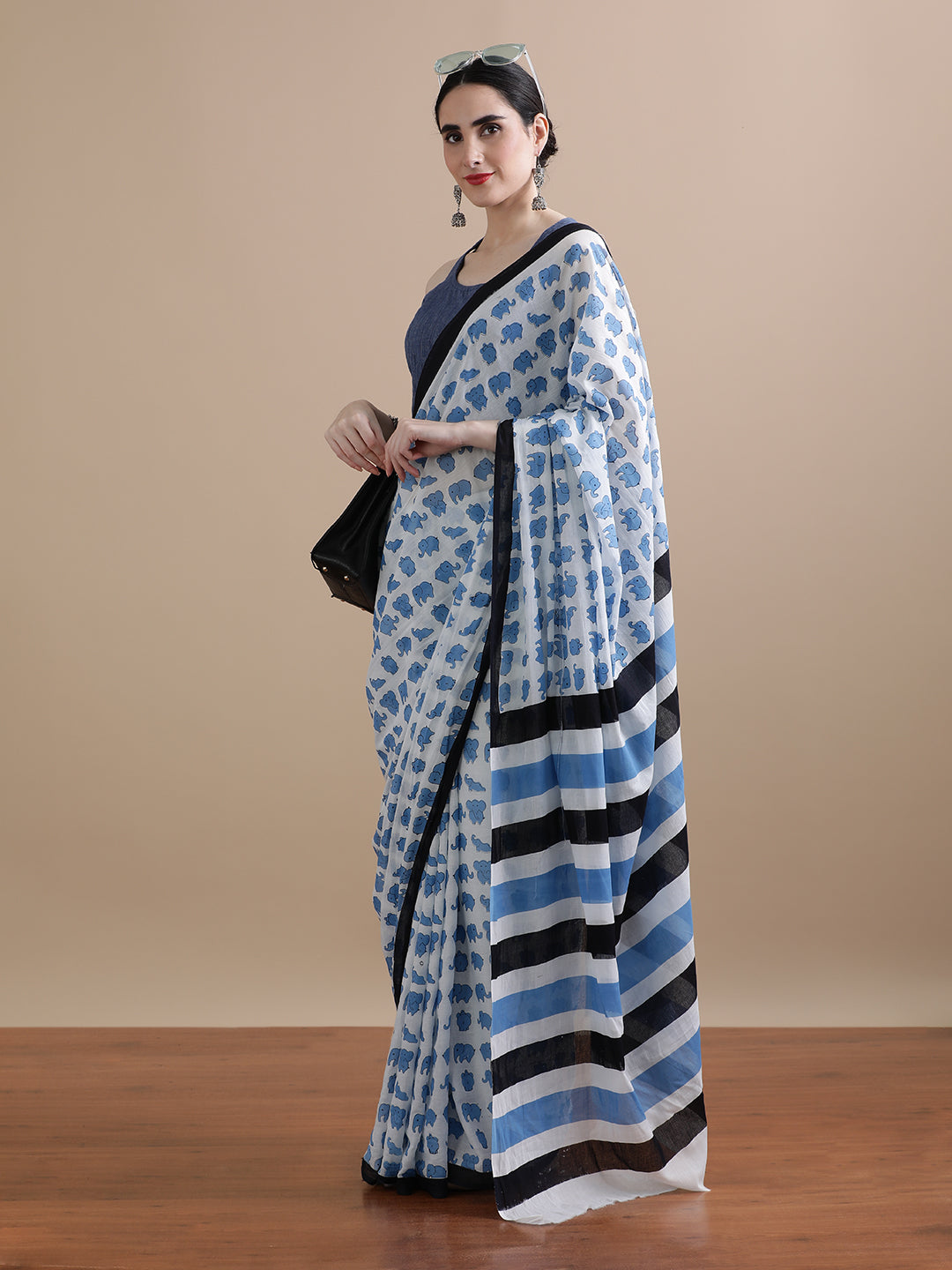 Mulmul Cotton Printed Saree