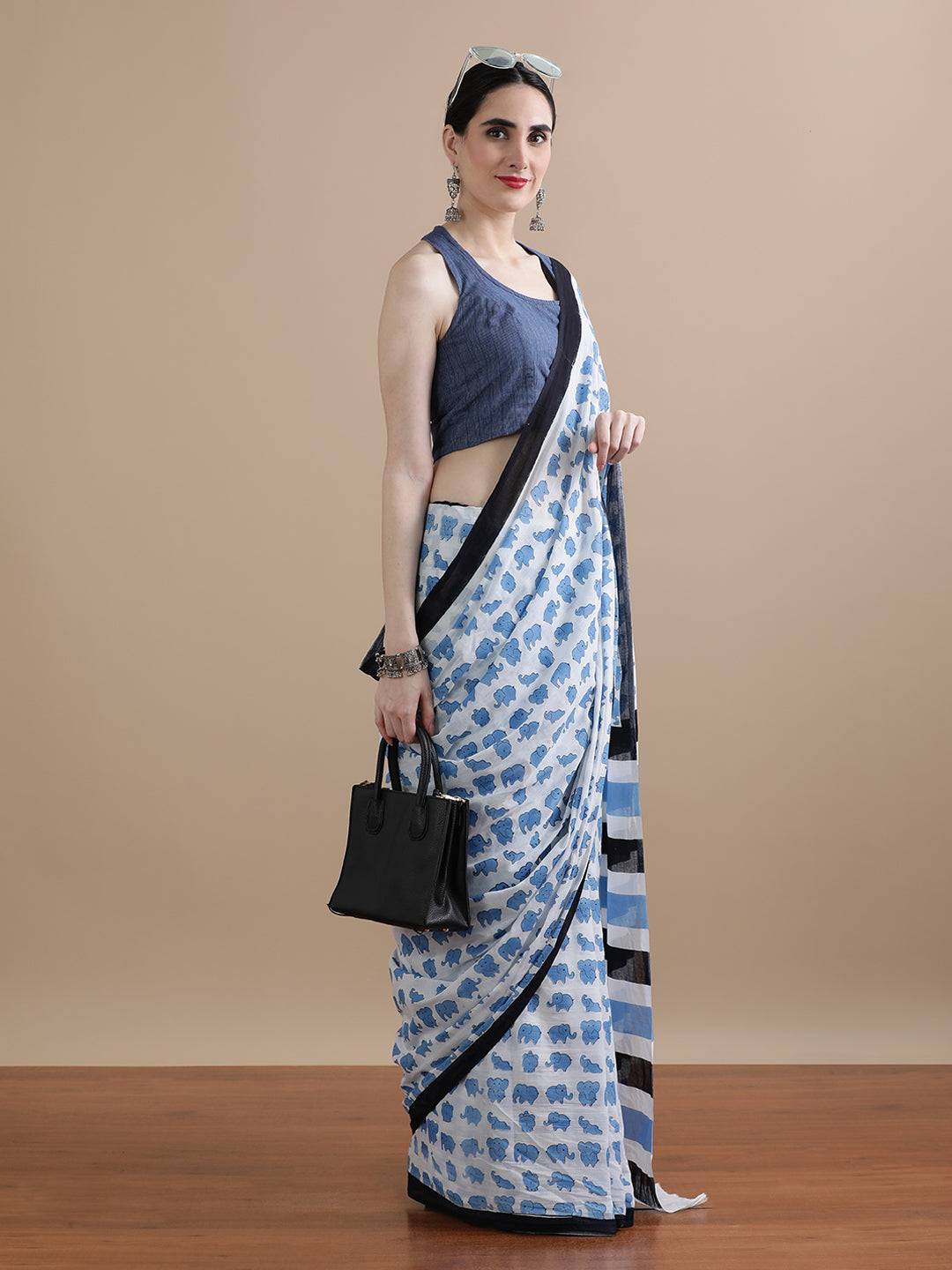 Mulmul Cotton Printed Saree