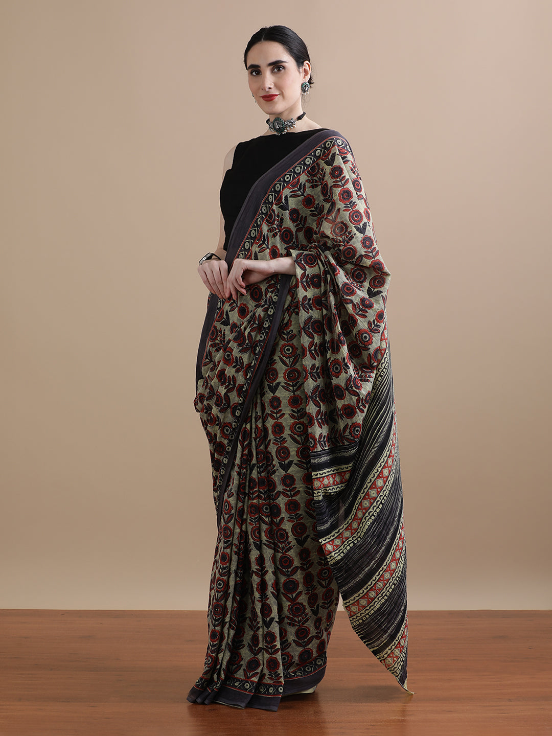 Mulmul Cotton Printed Saree