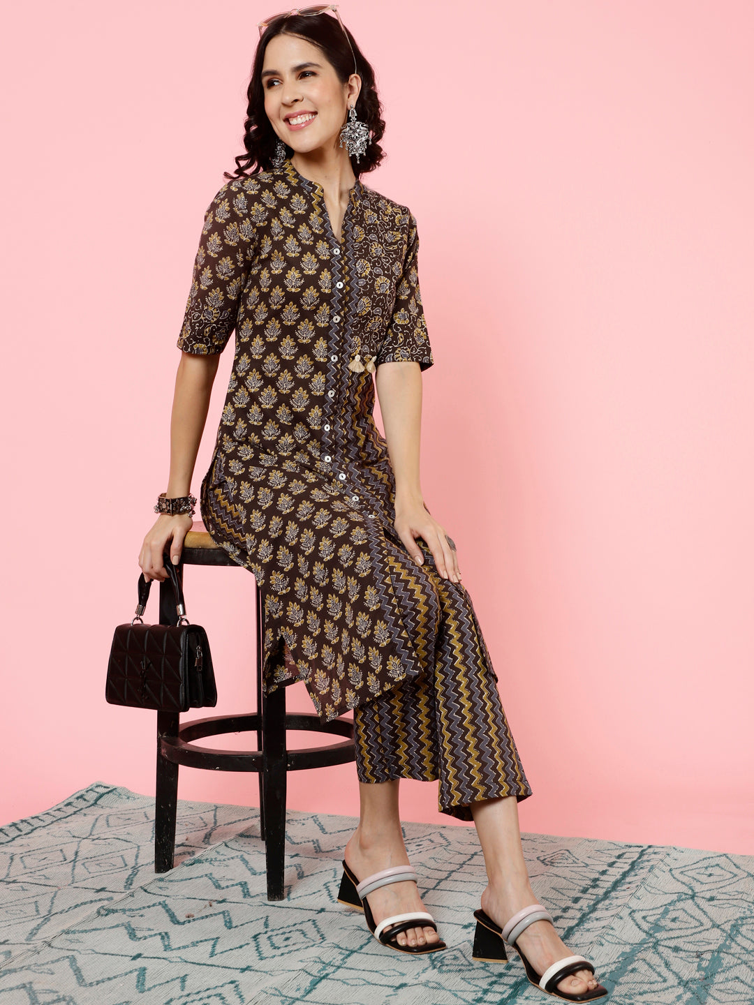 Buy Multi Color Printed Ethnic Co-Ords Online - KARMAPLACE — Karmaplace