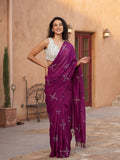 Floral Muslin Cotton Saree with Unstiched Blouse