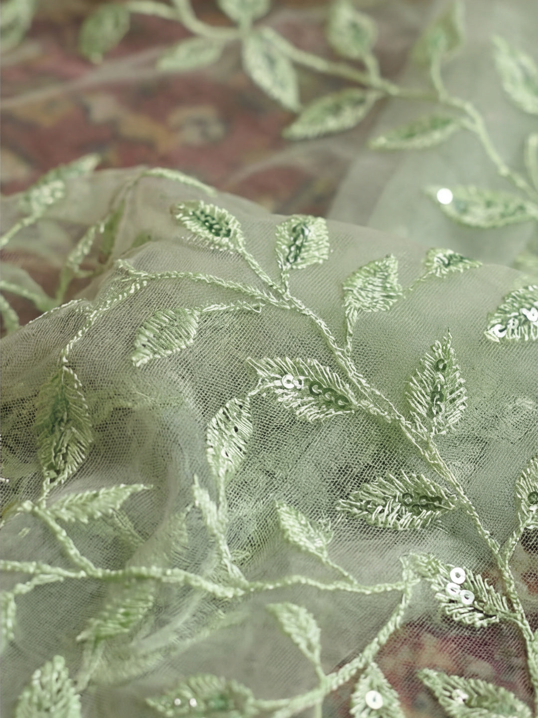 Party Wear Floral Embroidered Net Saree