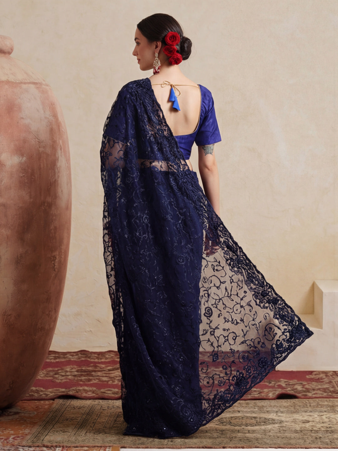 Embroidered Net Party Wear Saree