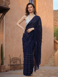 Embellished Premium Georgette Saree with Unstiched Blouse