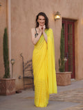 Embellished Premium Georgette Saree with Unstiched Blouse