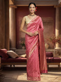 Pretty in Pink Weaving Work Banarasi Silk Saree -