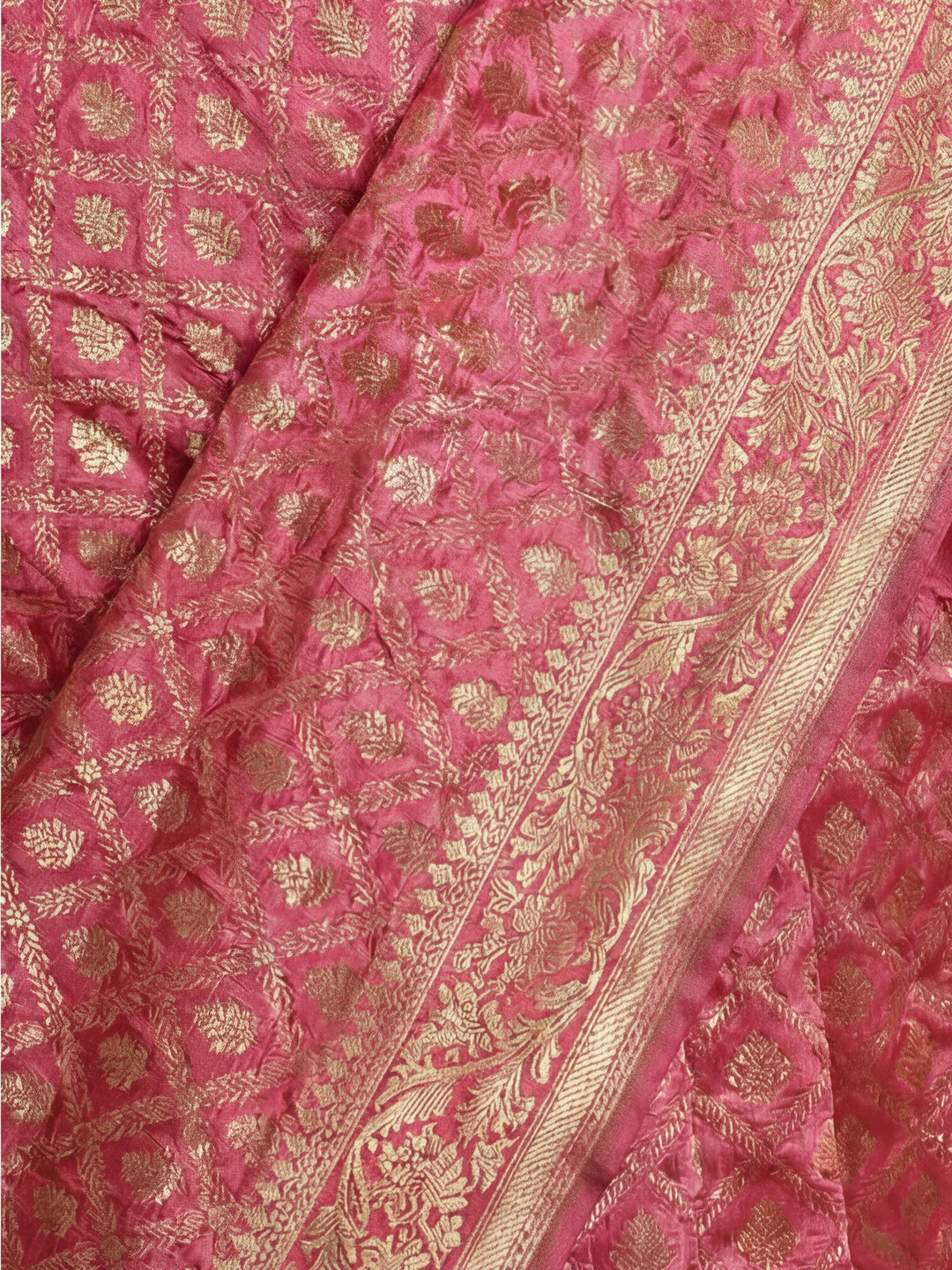 Pretty in Pink Weaving Work Banarasi Silk Saree -