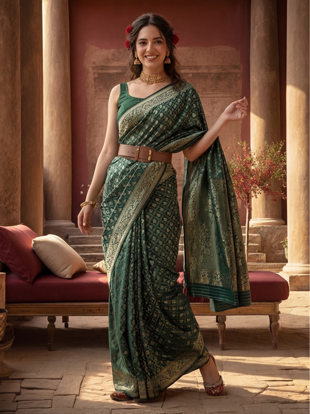 Silk Banarasi Zari Woven Saree