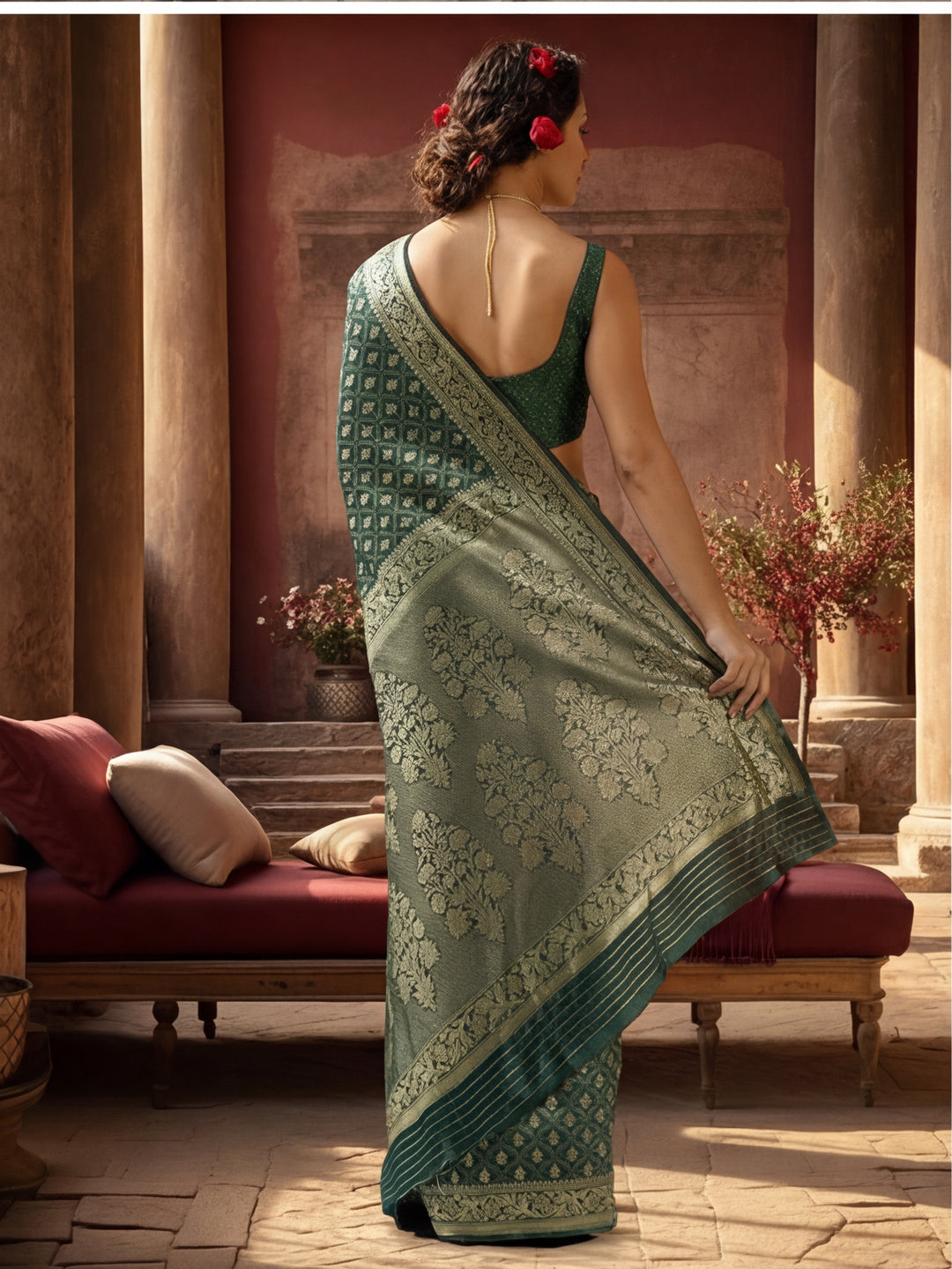 Silk Banarasi Zari Woven Saree