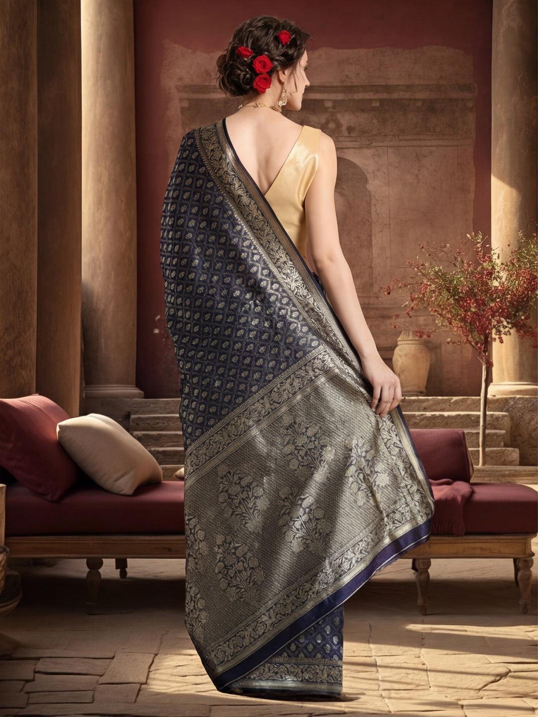 Silk Banarasi Zari Woven Heavy Saree