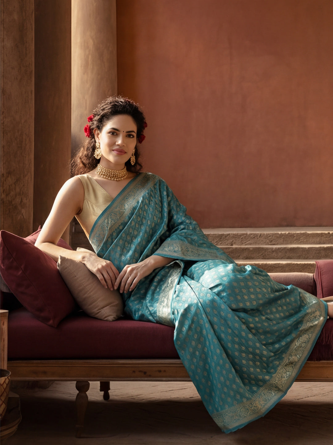 Silk Banarasi Zari Woven Party Wear Saree