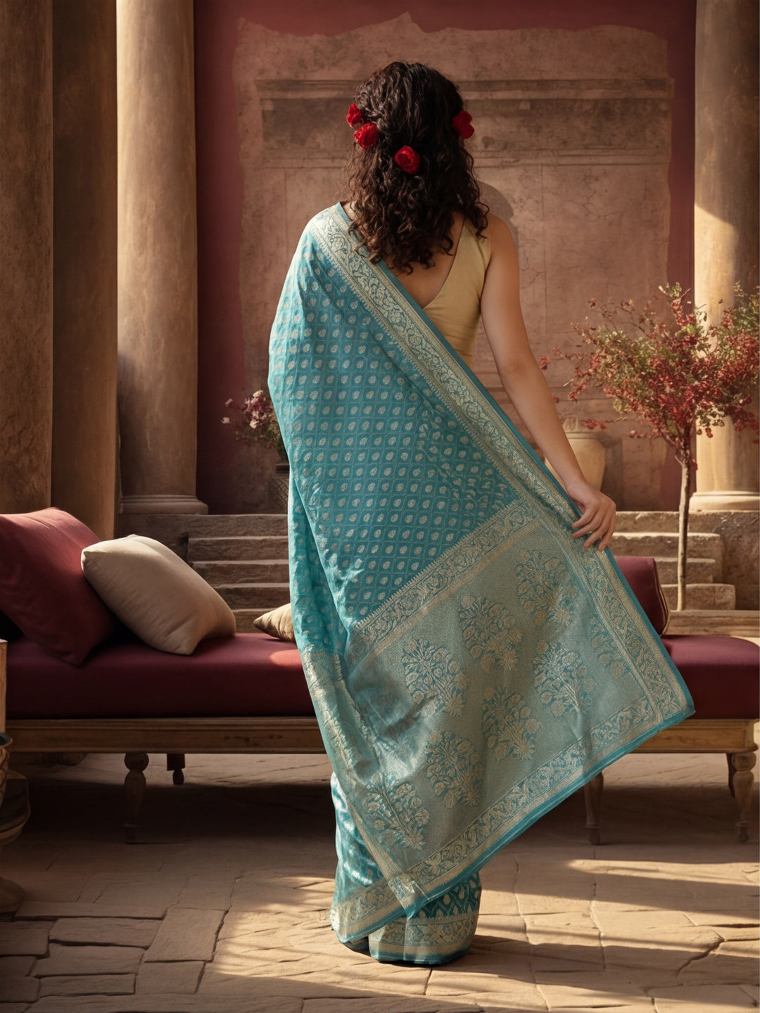 Silk Banarasi Zari Woven Party Wear Saree