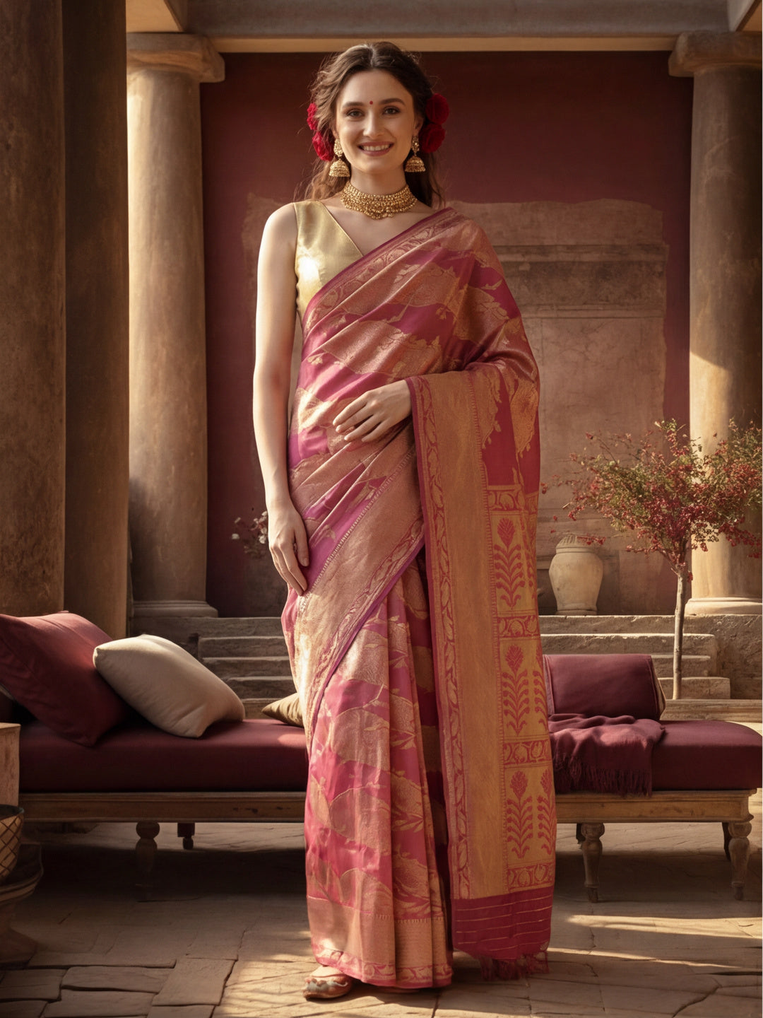 Silk Banarasi Zari Woven Heavy Saree
