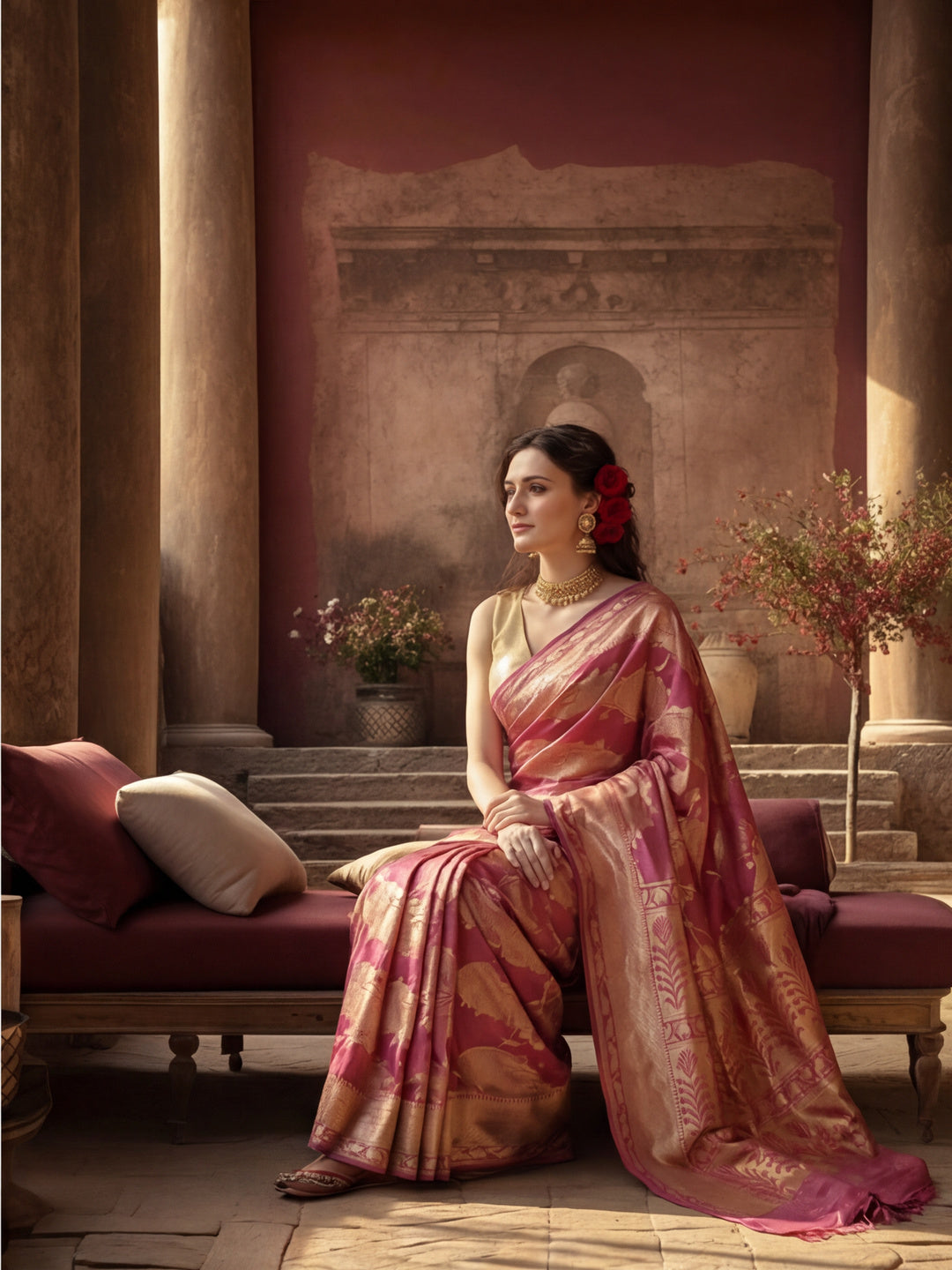 Silk Banarasi Zari Woven Heavy Saree