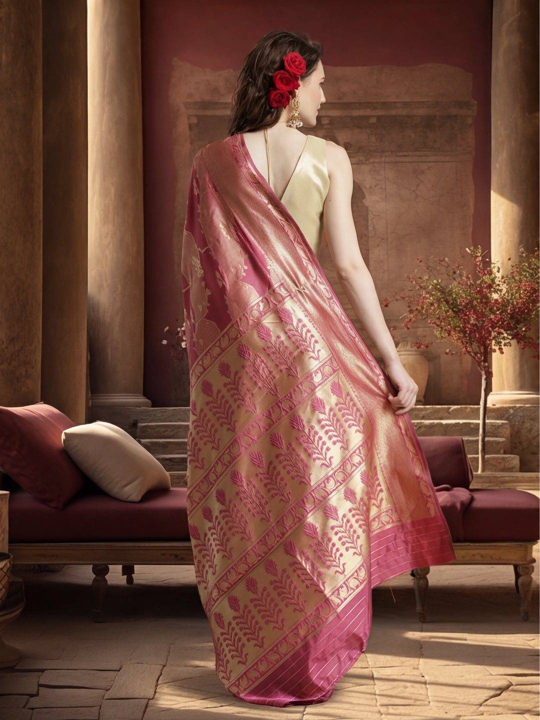 Silk Banarasi Zari Woven Heavy Saree