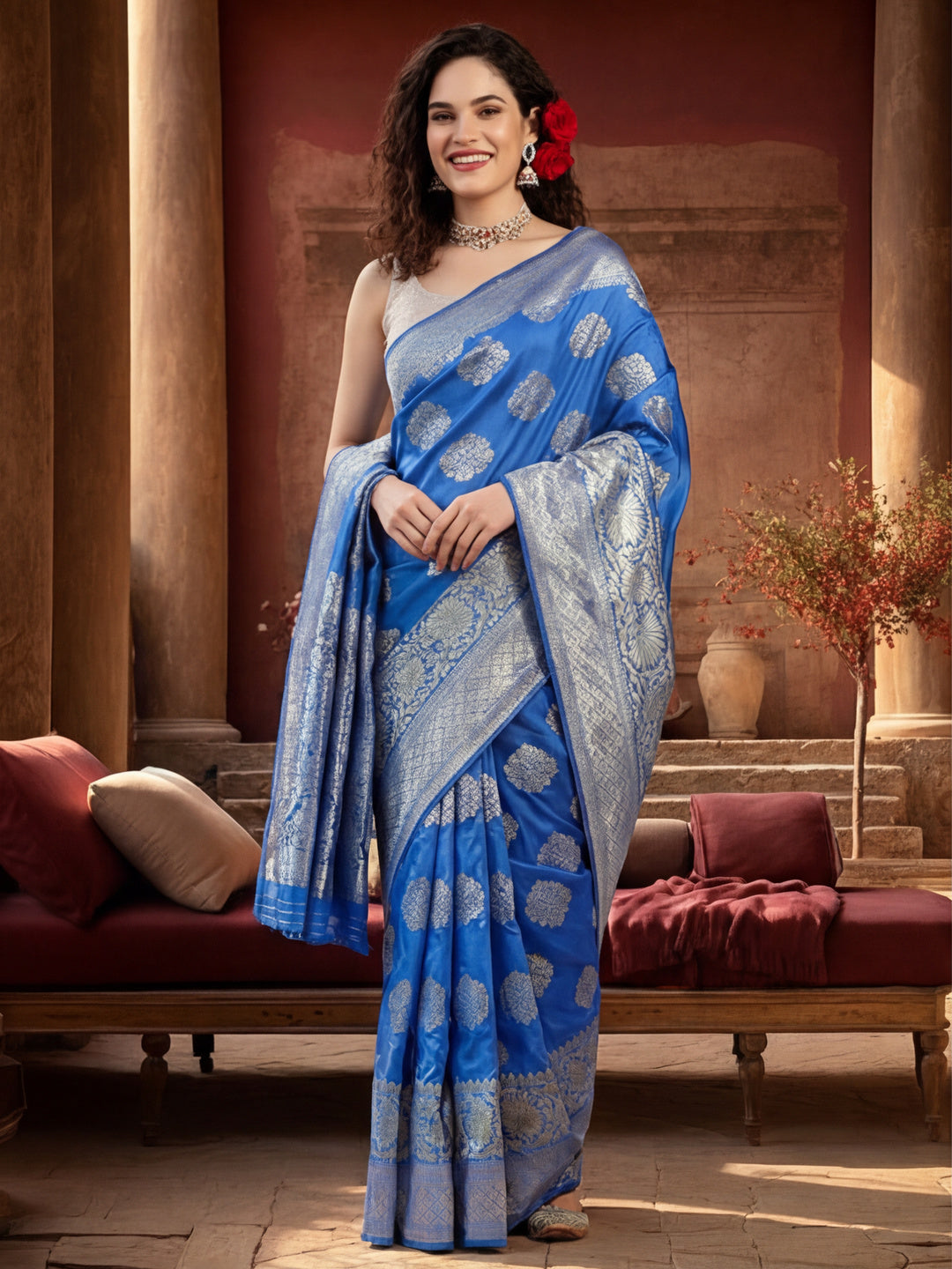 Zari Woven Design Banarasi Saree