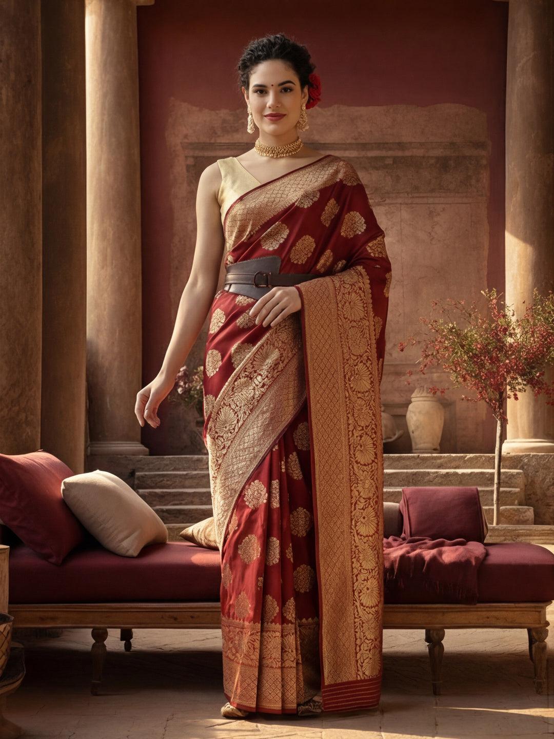 Zari Woven Design Banarasi Saree
