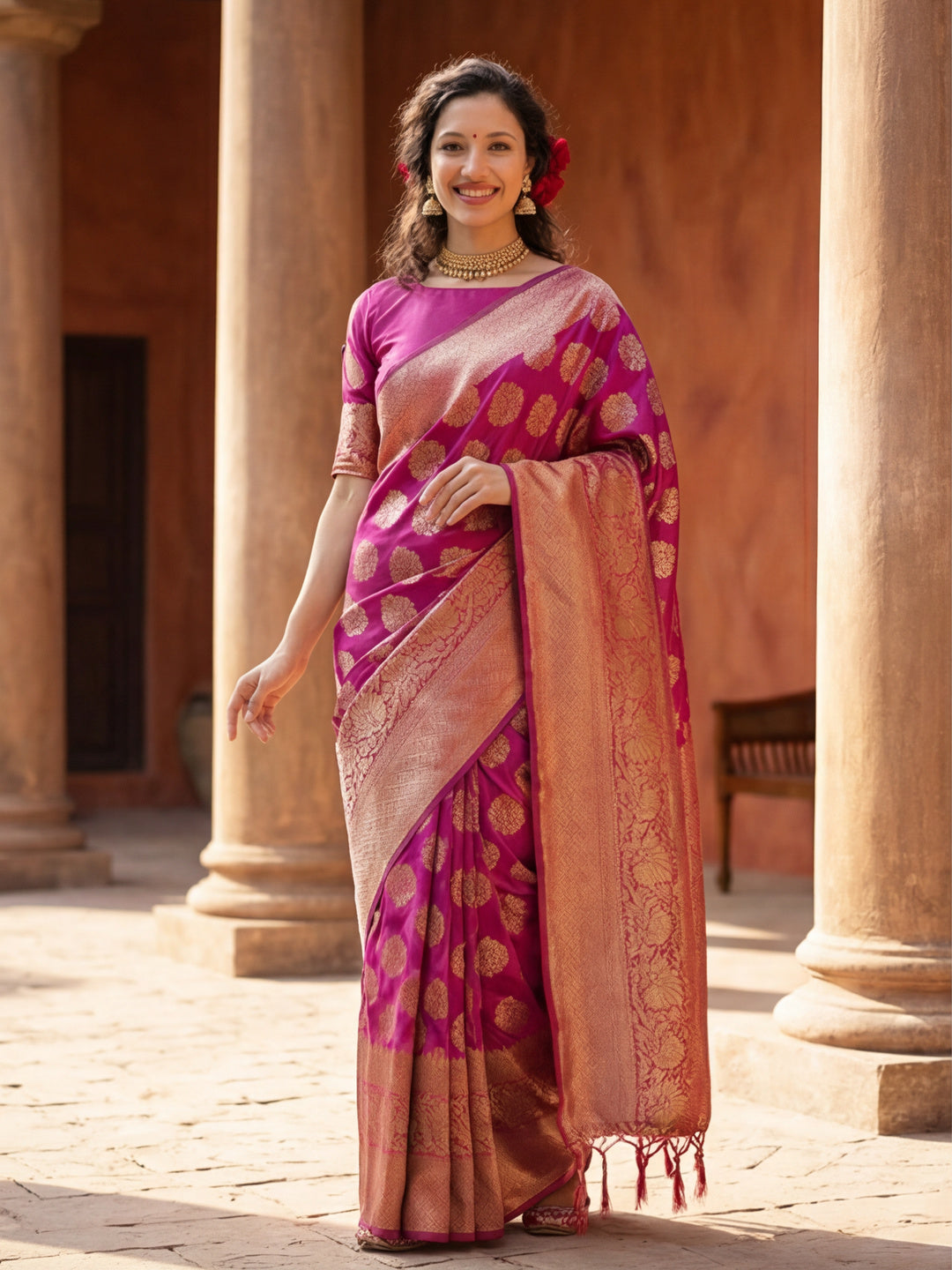 Silk Banarasi Zari Woven Saree