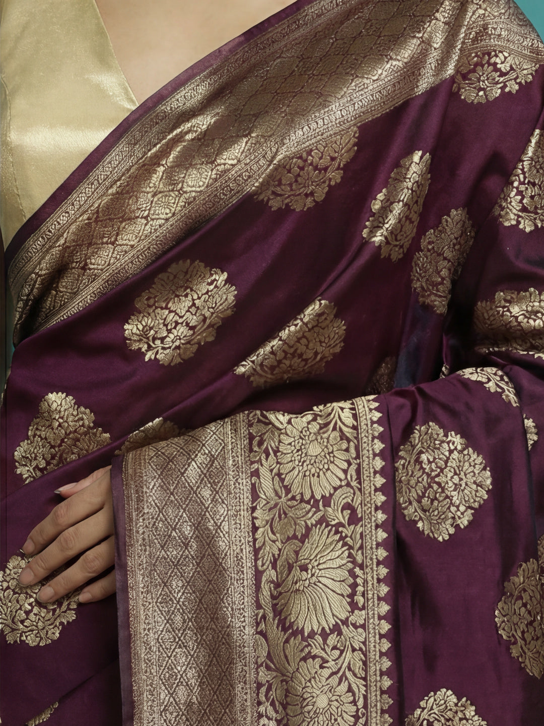 Women's Designer Weaving Work Purple Saree