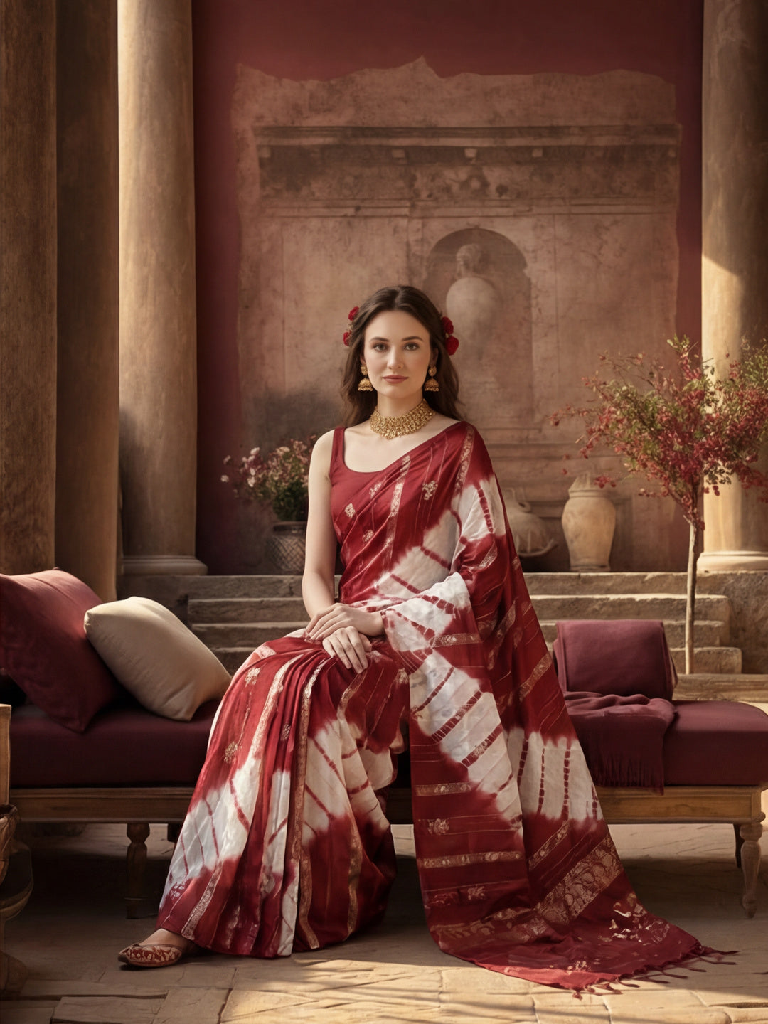 Banarasi Zari Woven Cotton Blend Saree