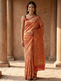 Passionate Red Weaving Cotton Blend Saree