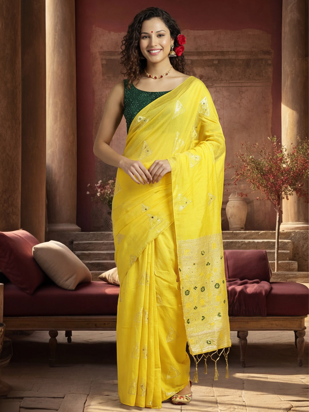 Silk Banarasi Zari Woven Heavy Saree