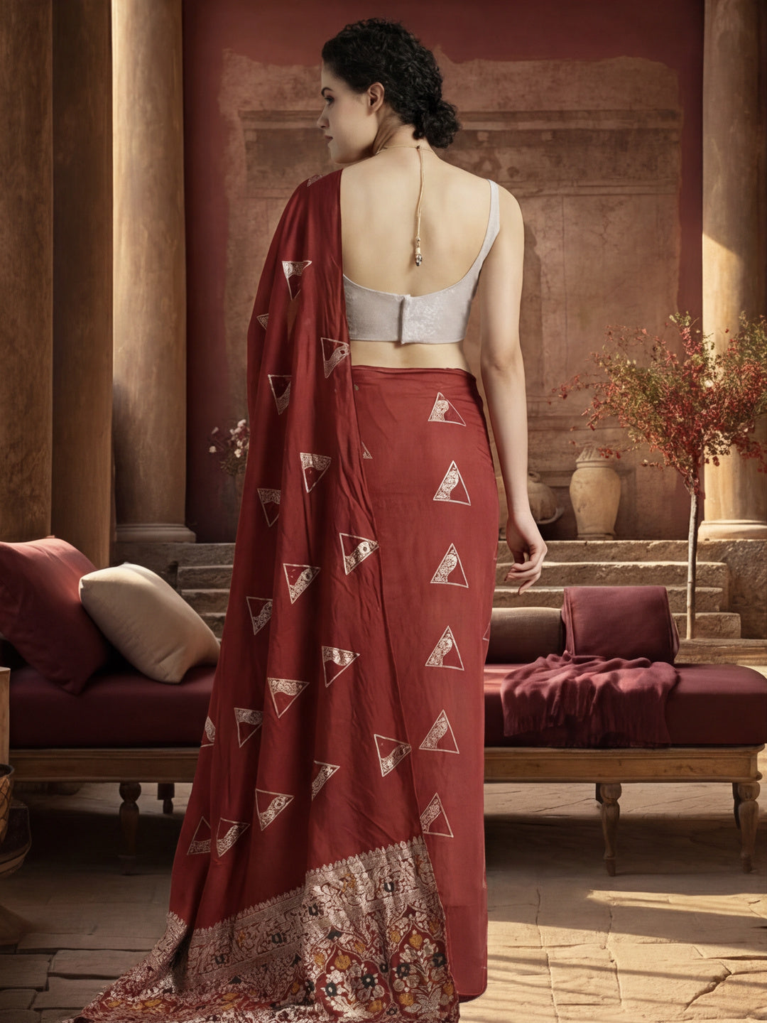 Silk Blend Banarasi Zari Woven Saree