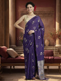 Silk Blend Banarasi Zari Woven Saree