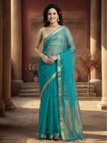 Sequin Embellished Banarasi Organza Saree