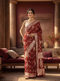 Heavy Banarasi Zari Woven Silk Blend Saree