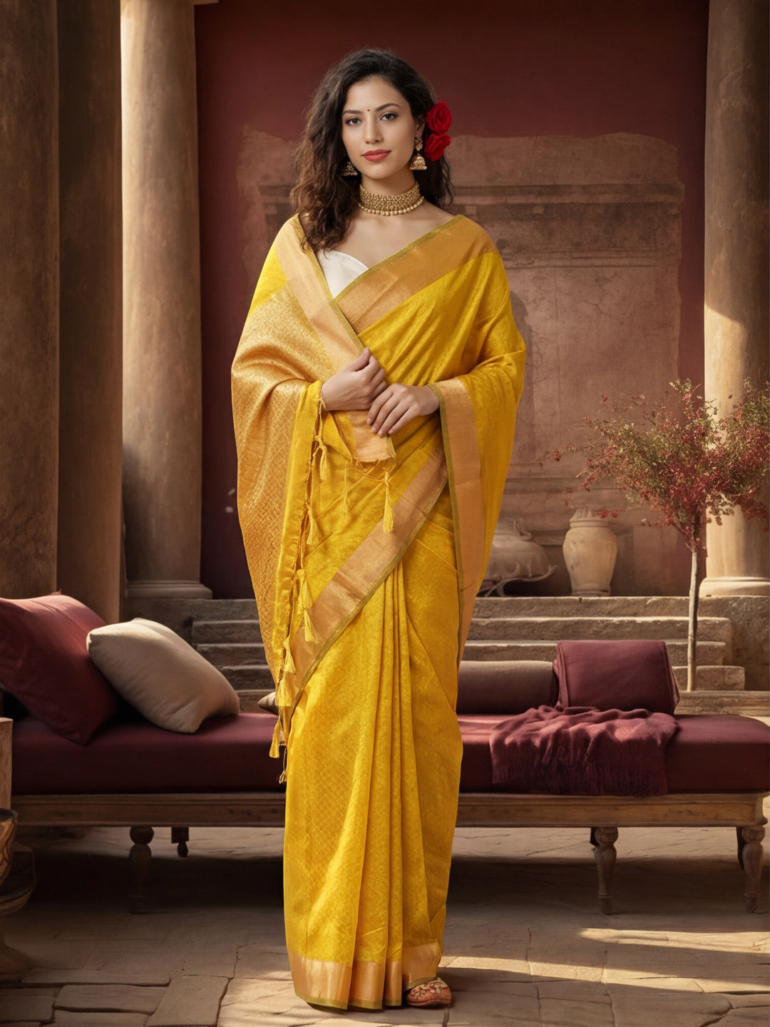 Zari Woven Design Banarasi Organza Saree