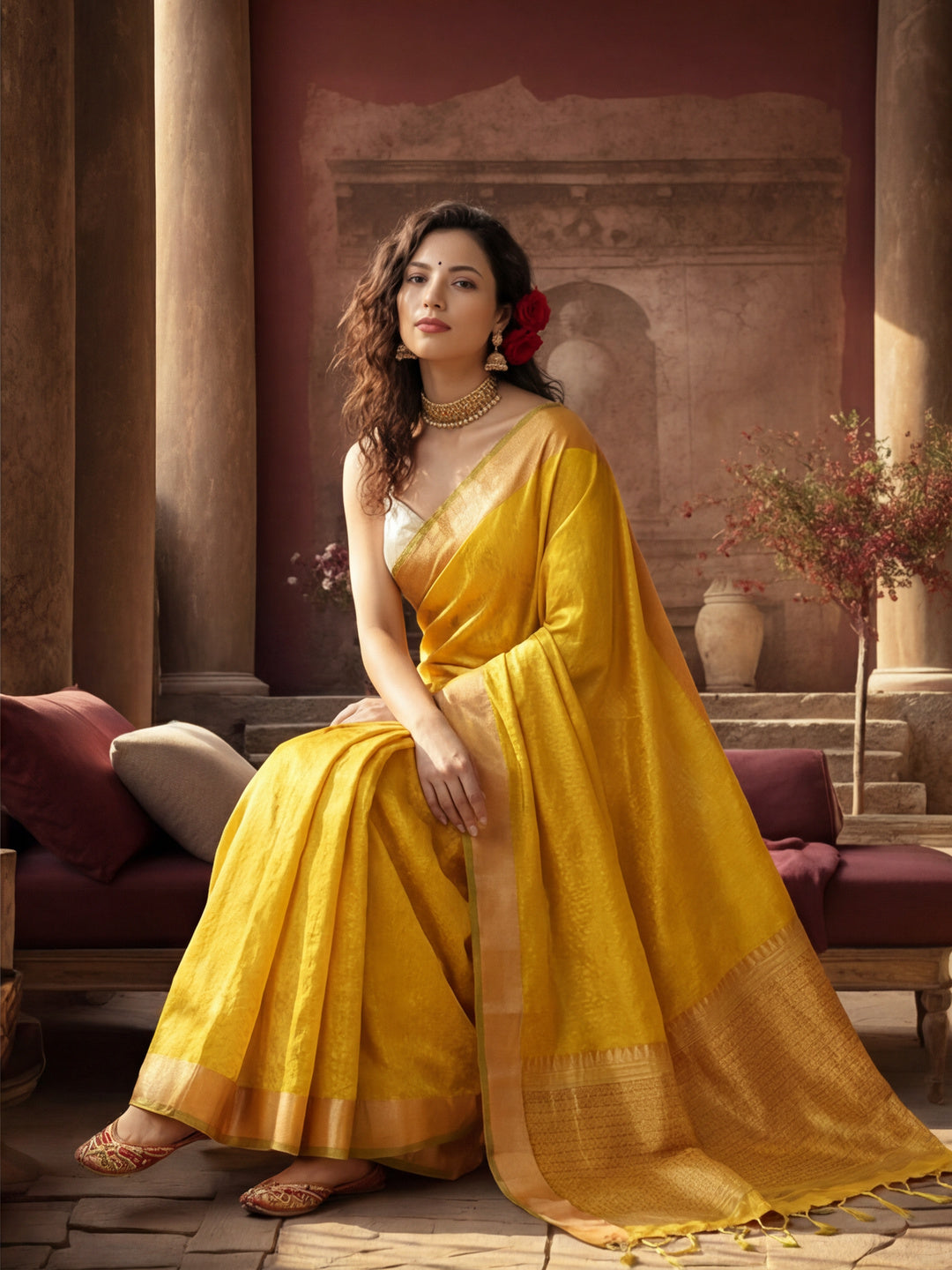 Zari Woven Design Banarasi Organza Saree