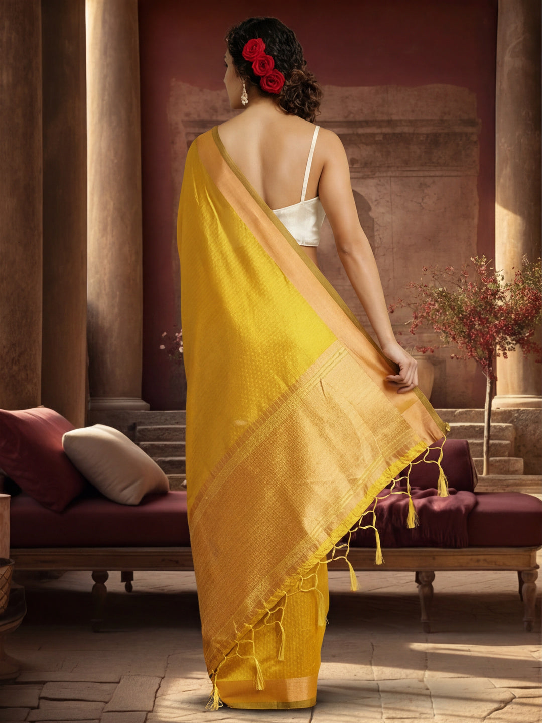 Zari Woven Design Banarasi Organza Saree